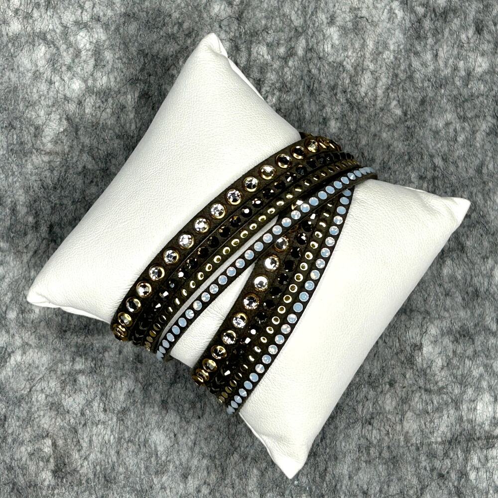 Swarovski Slake Bracelet DBL wrap - Taupe